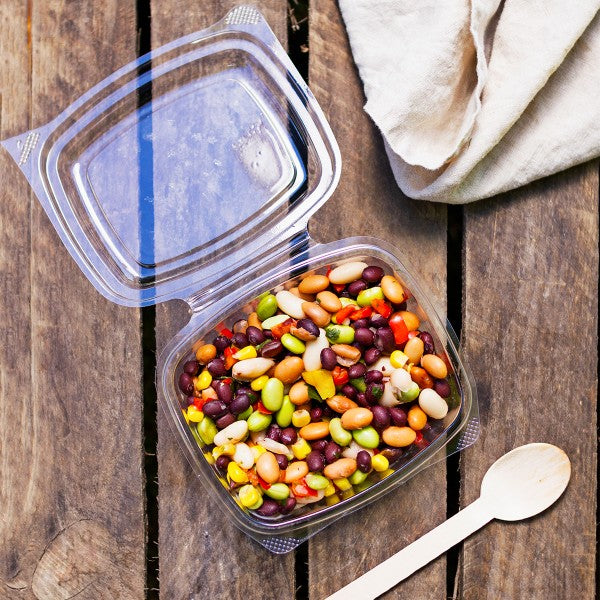 Envase de PLA Compostable con Tapa Incluida 48oz | 200 Unidades